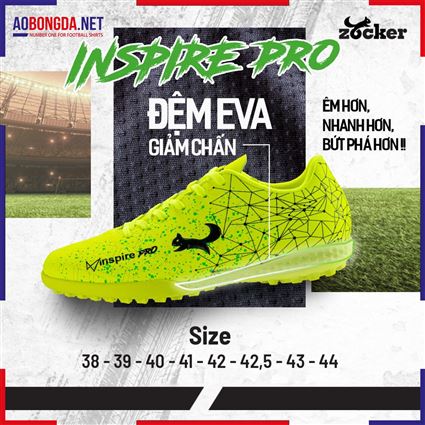 Giày Bóng Đá Zocker ZTF inspire pro xanh lá